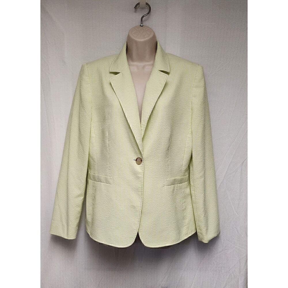 Alex Marie Green White Blazer Jacket Suit Size 12 - Picture 2 of 12